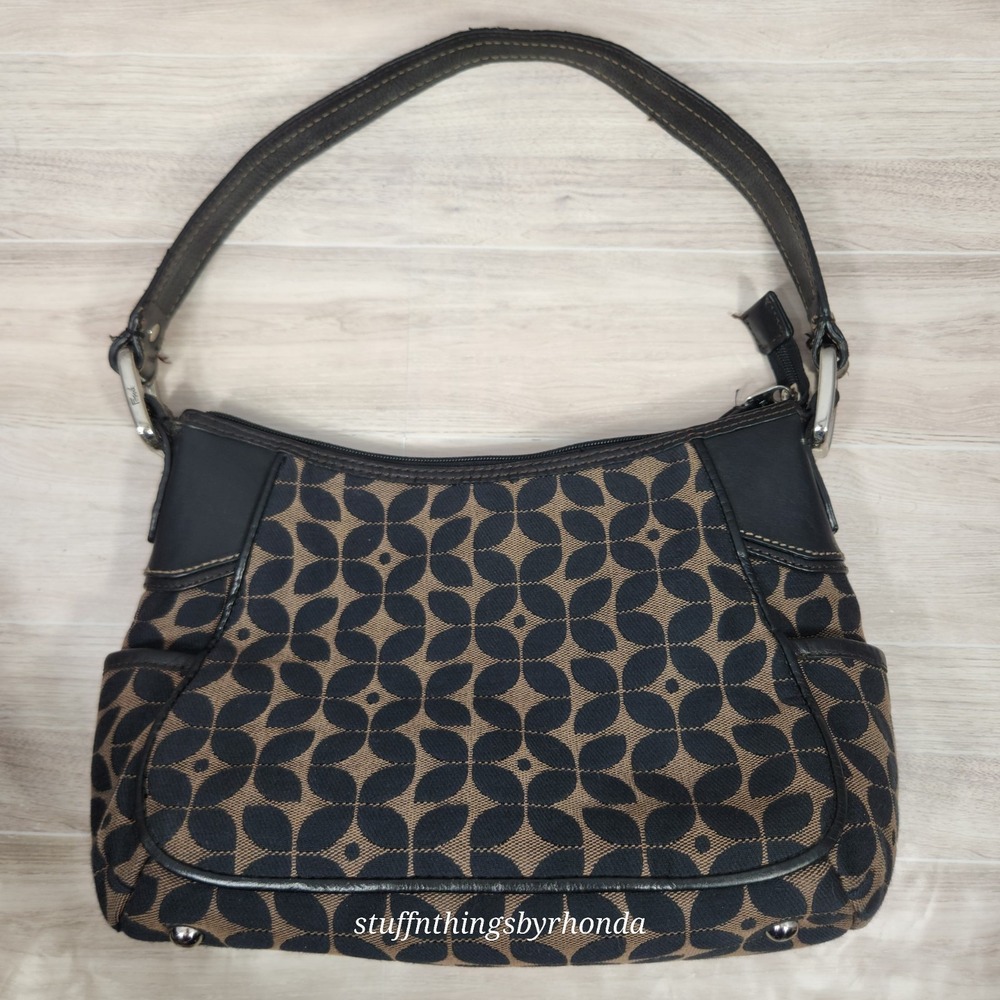 Fossil Black Textile Fabric‎ Shoulder Bag